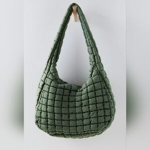 Free People Quilted Carryall in Washed Sage NWT